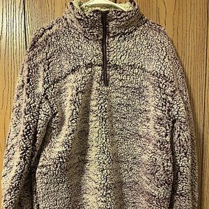 Maroon/purple Sherpa 1/4 zip